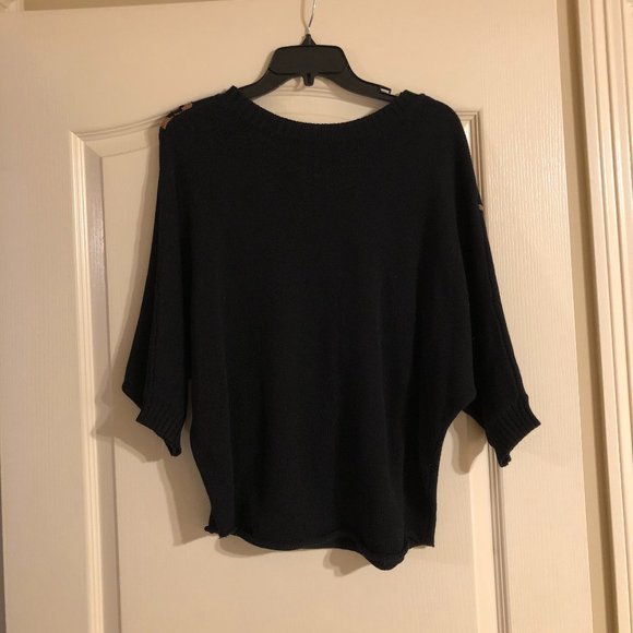 Nasty Gal Black Sweater with Leopard - Picture 3 of 4